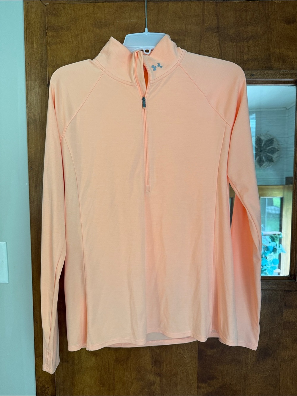Under Armour Light Peach 1/4 Zip Athletic Pullover